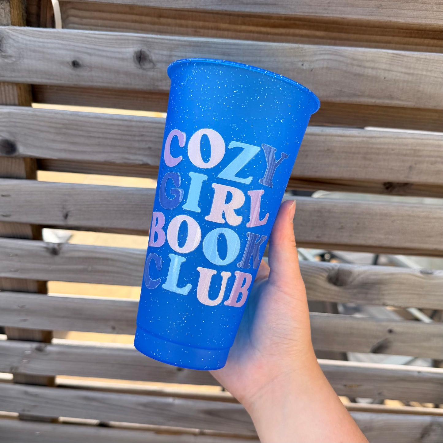 Cosy girl book club , 24oz cold cup (comes with lid & straw)