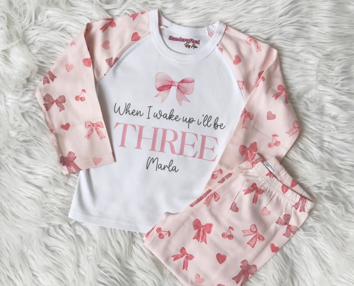 Bow theme Birthday Pyjamas