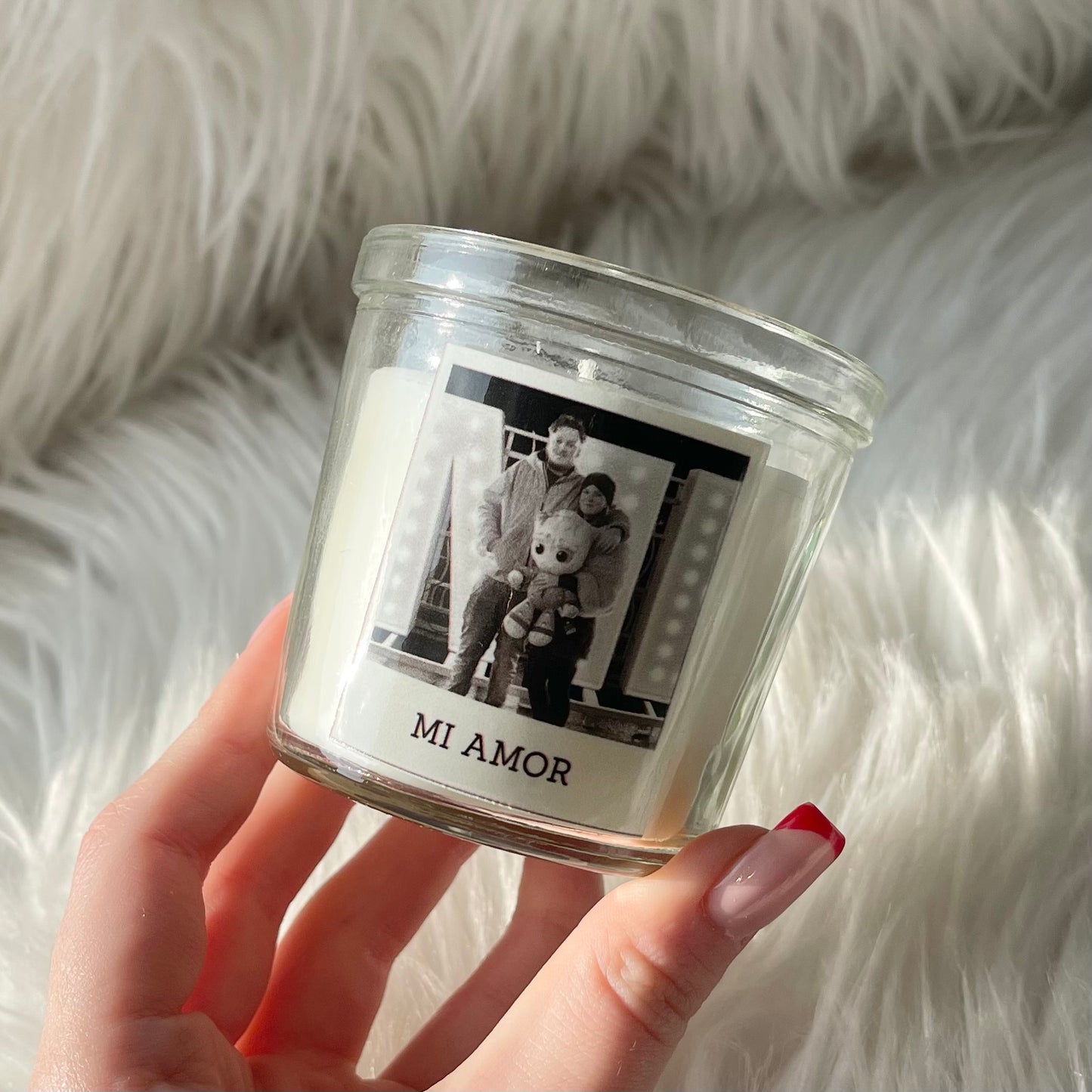Small Polaroid candle