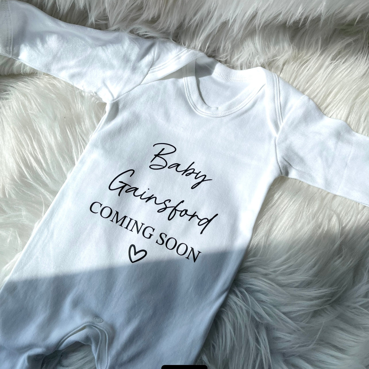 Baby announcement romper