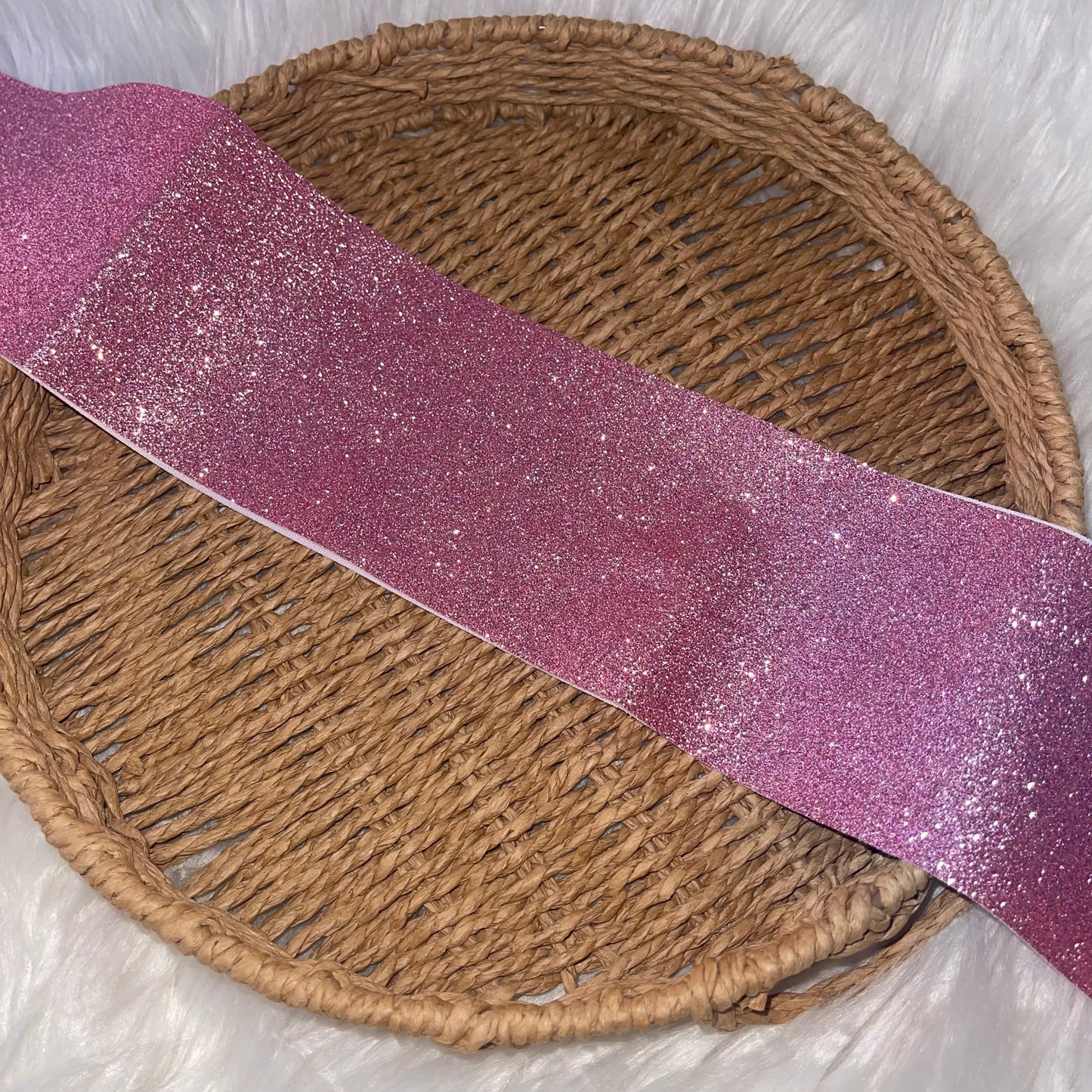 Pink glitter sash