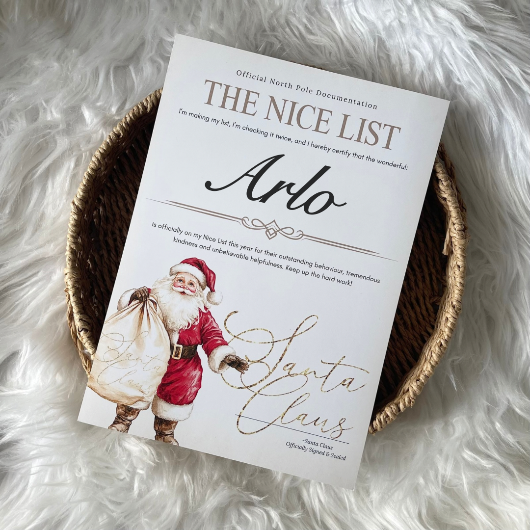 The Nice List Certificate