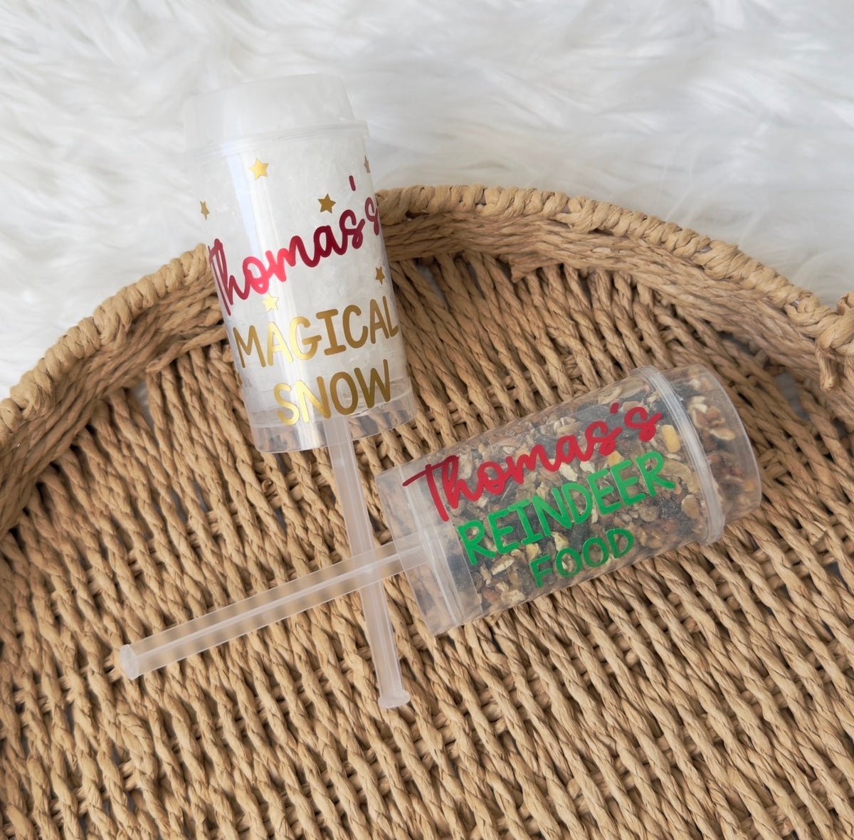 Magical snow & reindeer food poppers