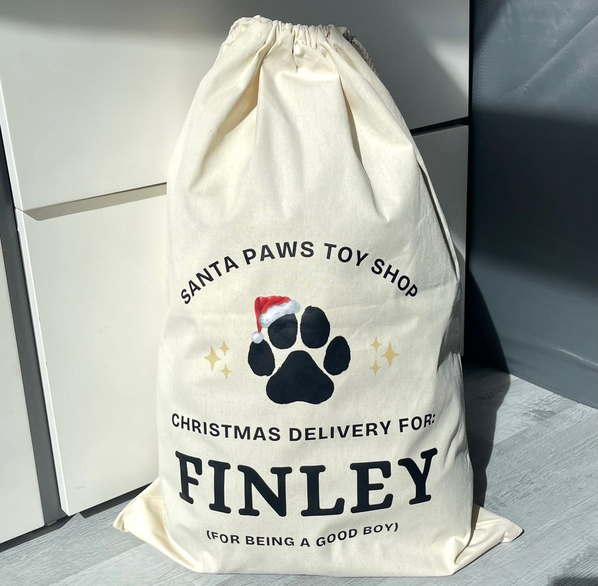 Santa’s Paws toy shop , Christmas sack