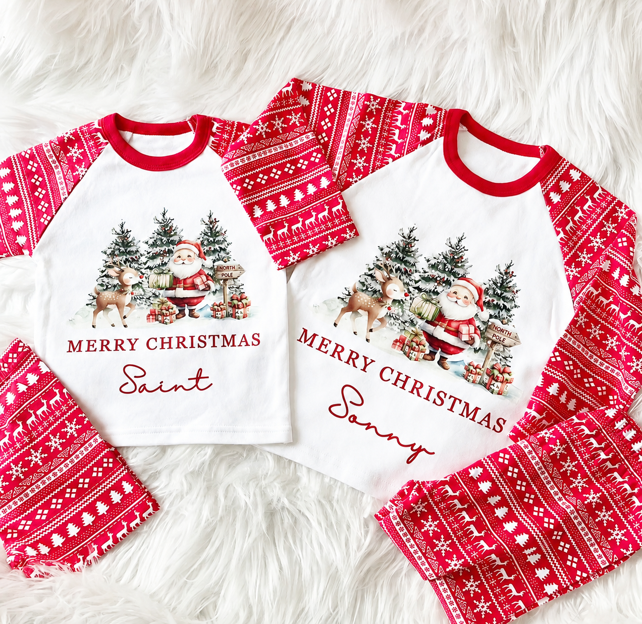 Santa scene Christmas Pyjamas
