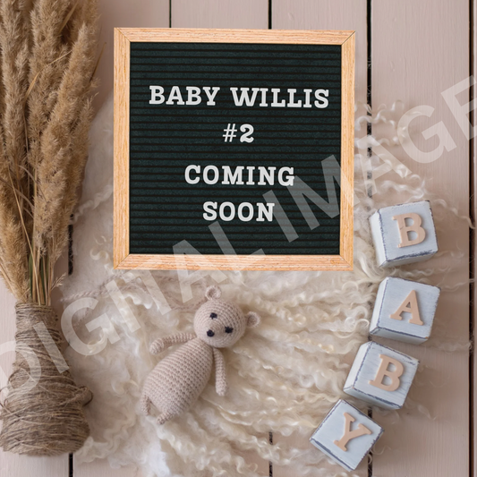 Baby announcement- Digital image