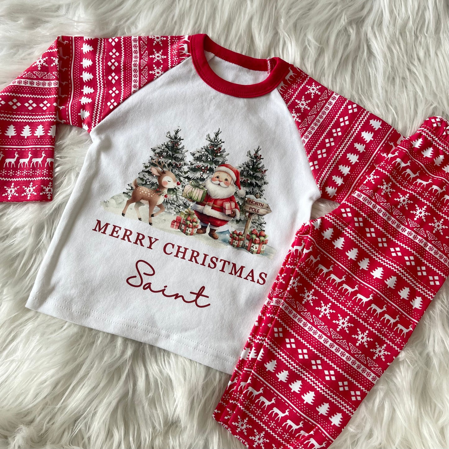 Christmas woodland pyjamas (matching adults available )