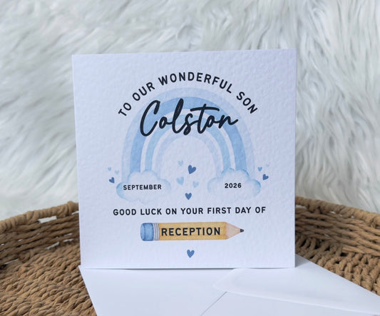 Back to school card - Rainbow Pencil