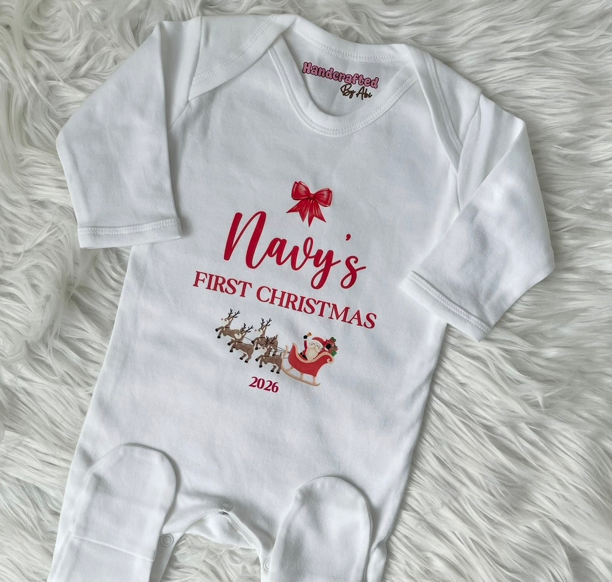 Santa Sleigh Christmas Romper / bodysuit