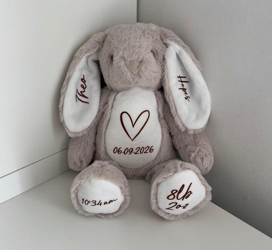 Personalised Birth information Bunny