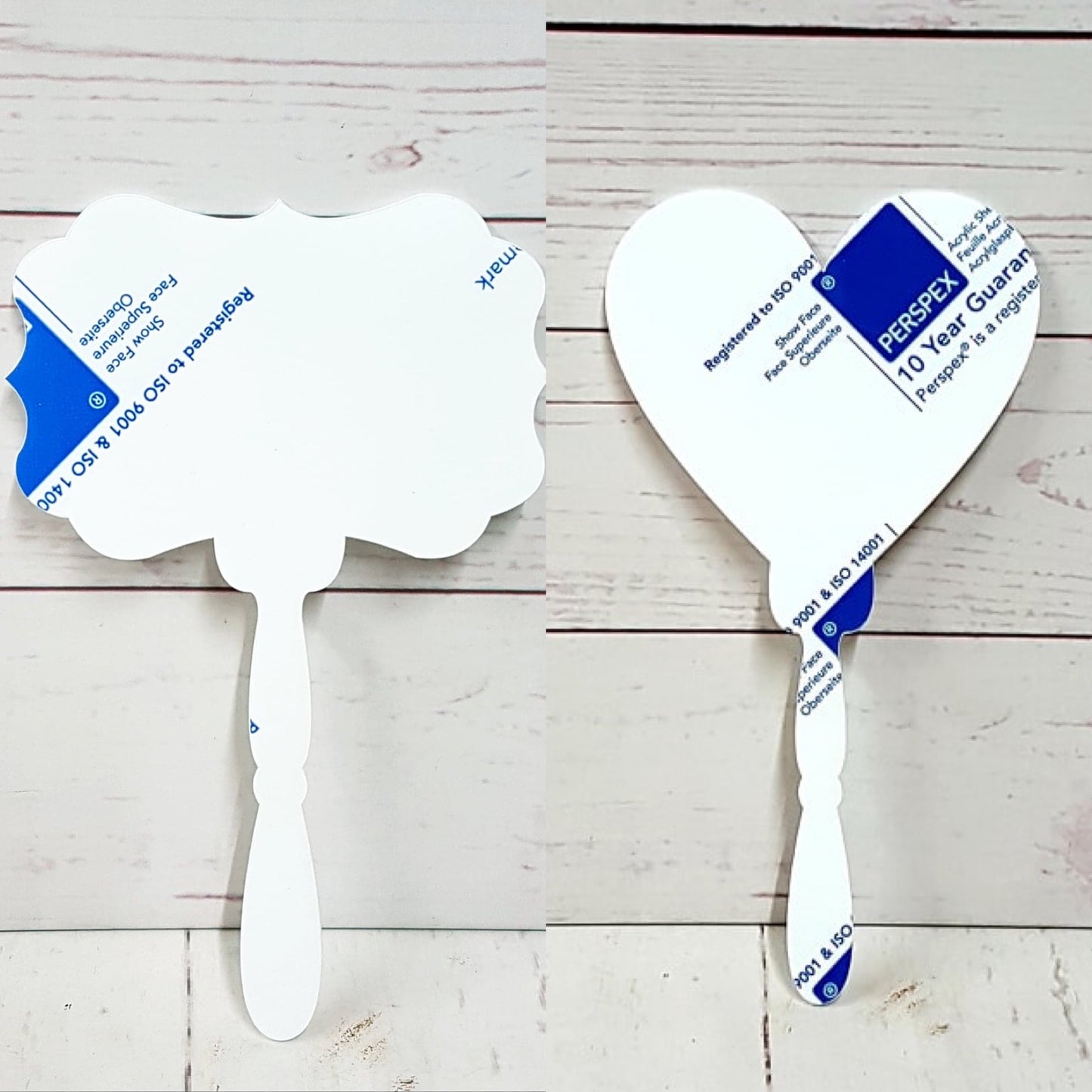 White Acrylic wedding paddle