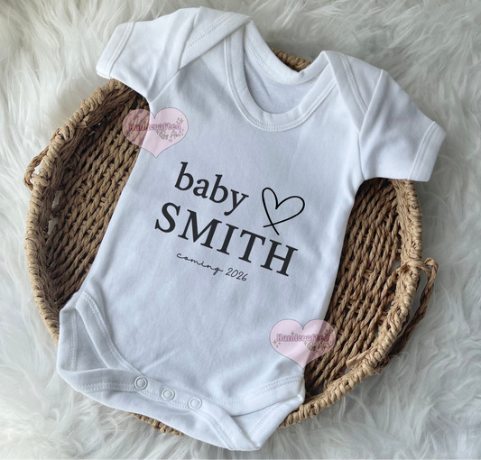 Baby announcement vest design 1