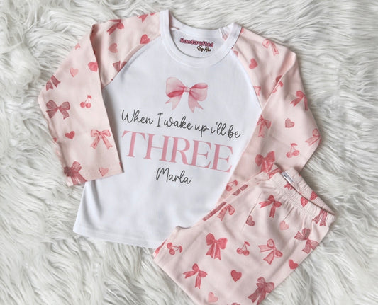 Bow theme Birthday Pyjamas