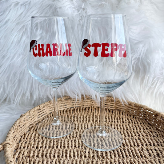 Santa Hat Wine glasses 🎅