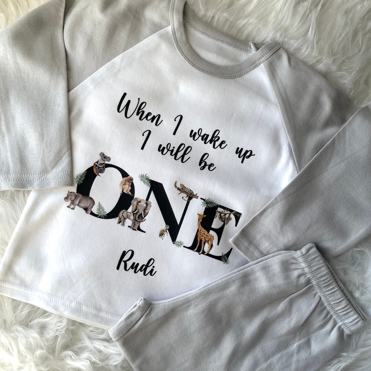 When I wake up I will be … Safari theme pyjamas