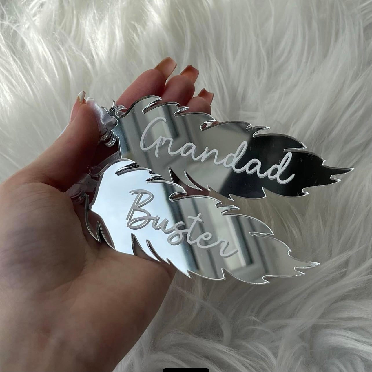 Memorial mirrored Feather