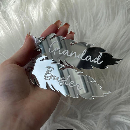 Memorial mirrored Feather