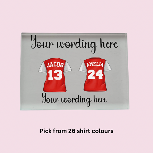 Football top - Freestanding acrylic block