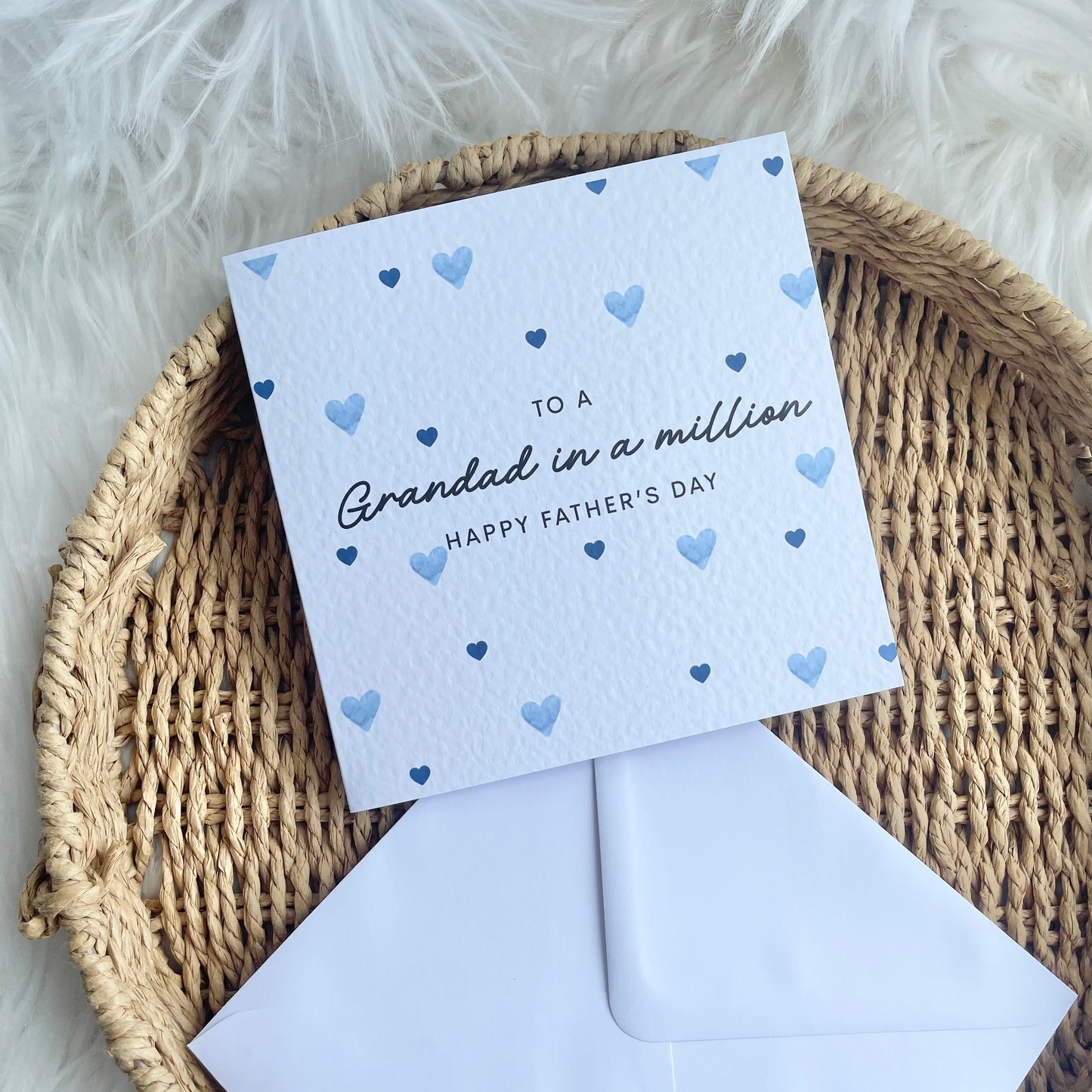 ‘In a million’ blue heart 6” Father’s Day card
