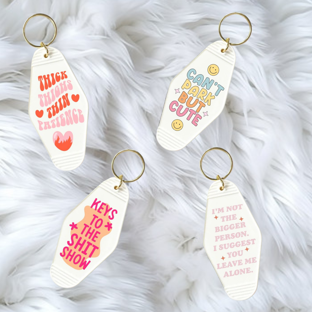 Motel keyrings