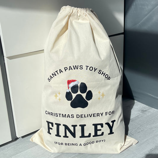 Santa paws Christmas delivery , Christmas sack