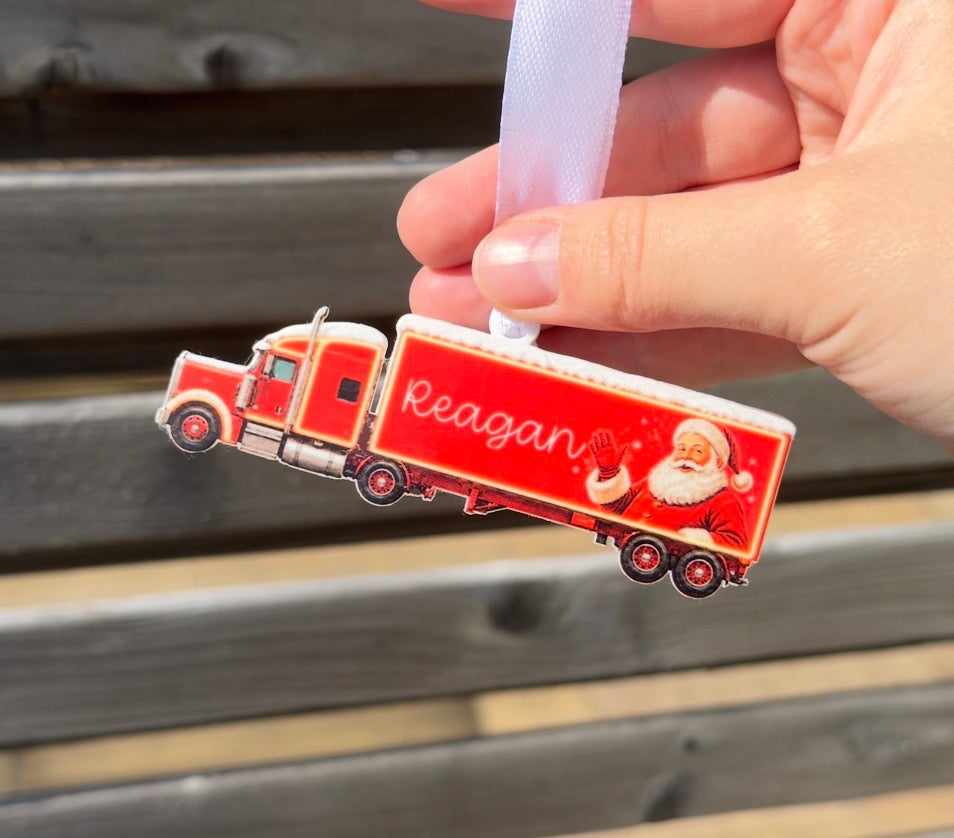 Christmas santa lorry , tree decoration