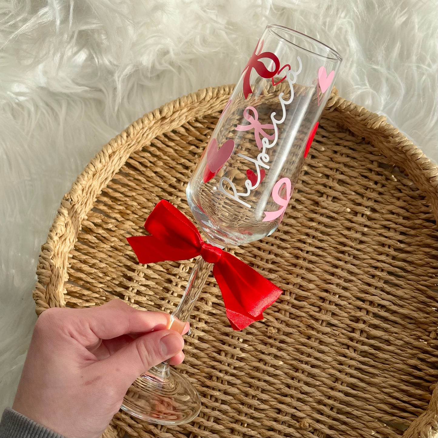 Hearts & bows Glass