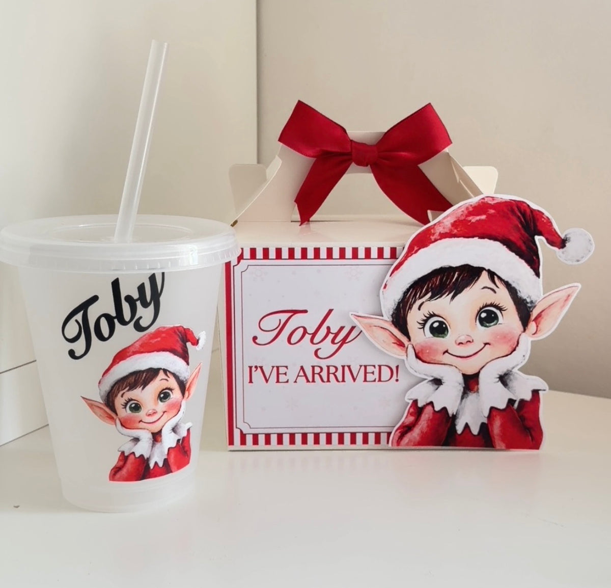 I’ve / We’ve Elf arrival treat box & small elf letter (3D Effect)