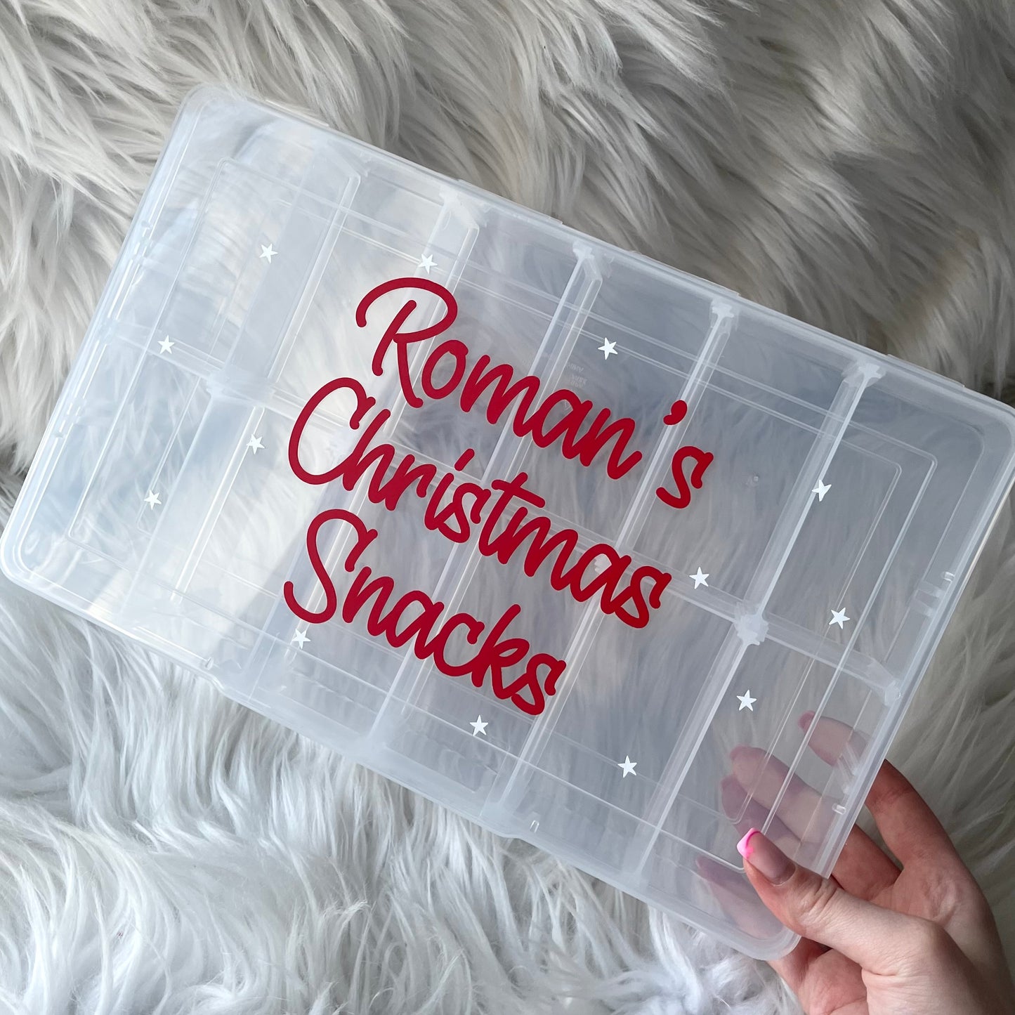 Christmas compartment snack tub