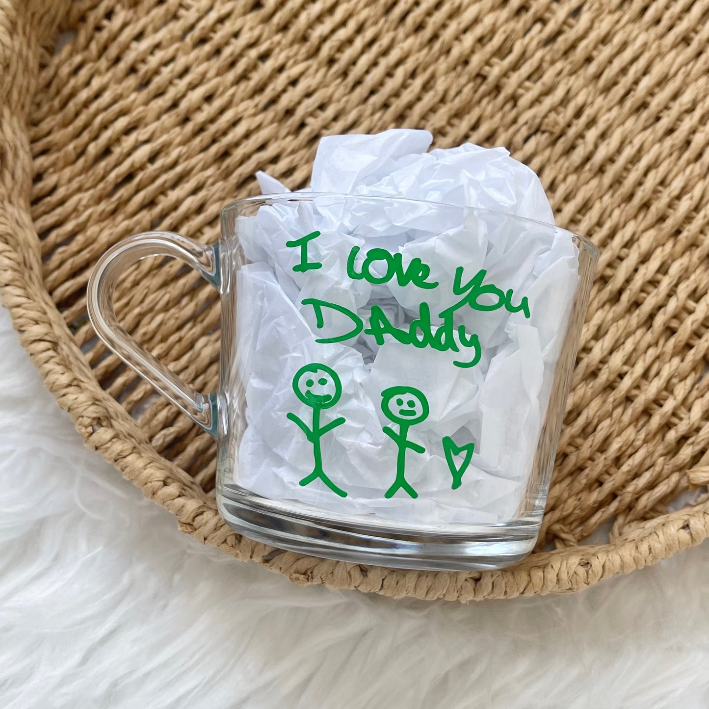 Handwritten message - glass mug
