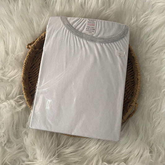Grey & white long sleeve pyjamas - Medium