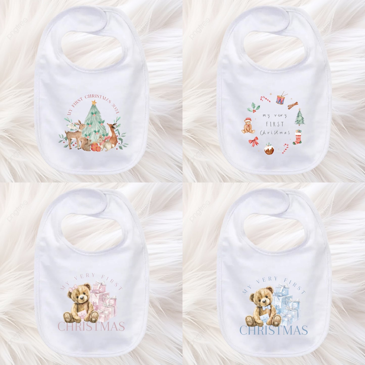 First Christmas Bibs (4 designs)