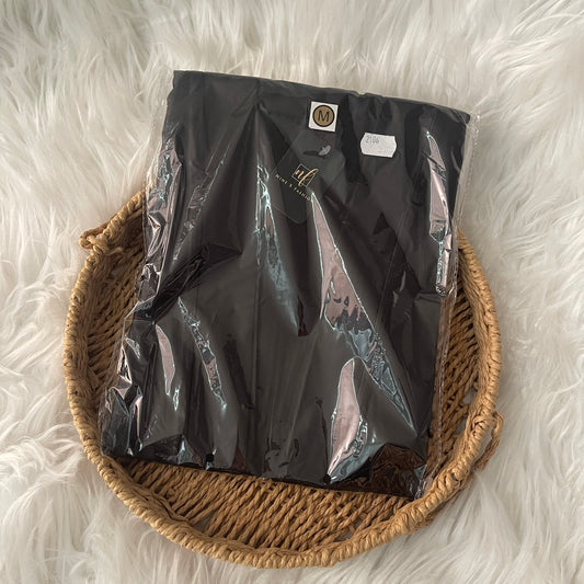 Black satin robe - Medium