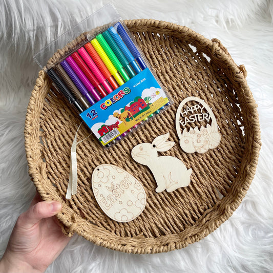 Colour in your own-Easter Decorations