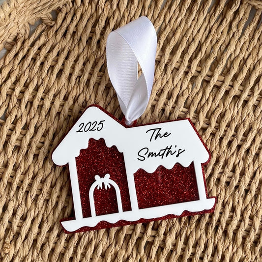 ‘the….’ Sparkle red acrylic house decoration