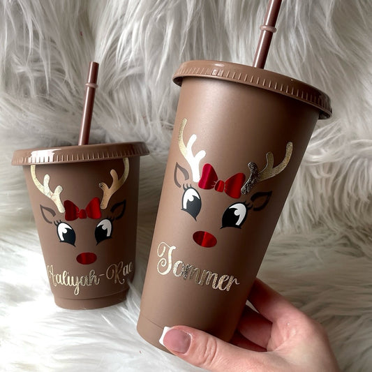 Mama and mini reindeer cups