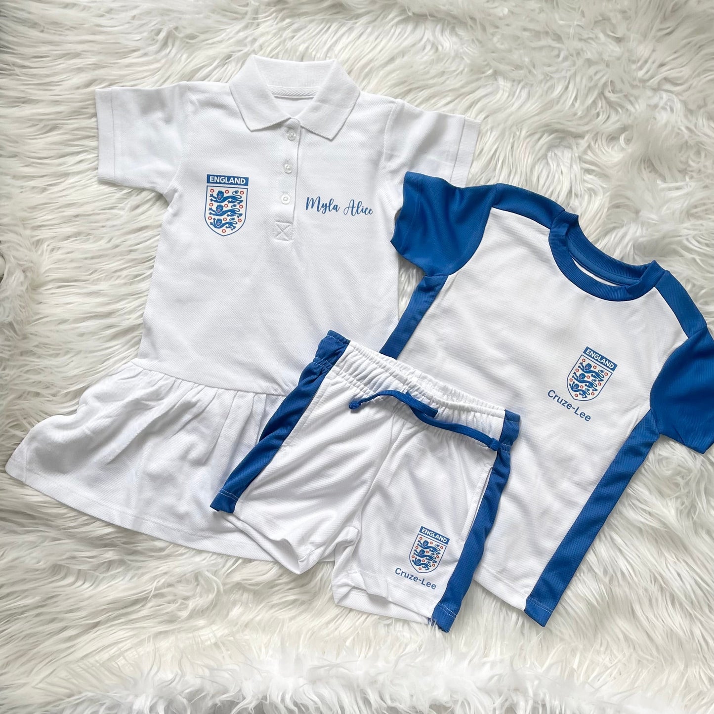 England polo dress in white