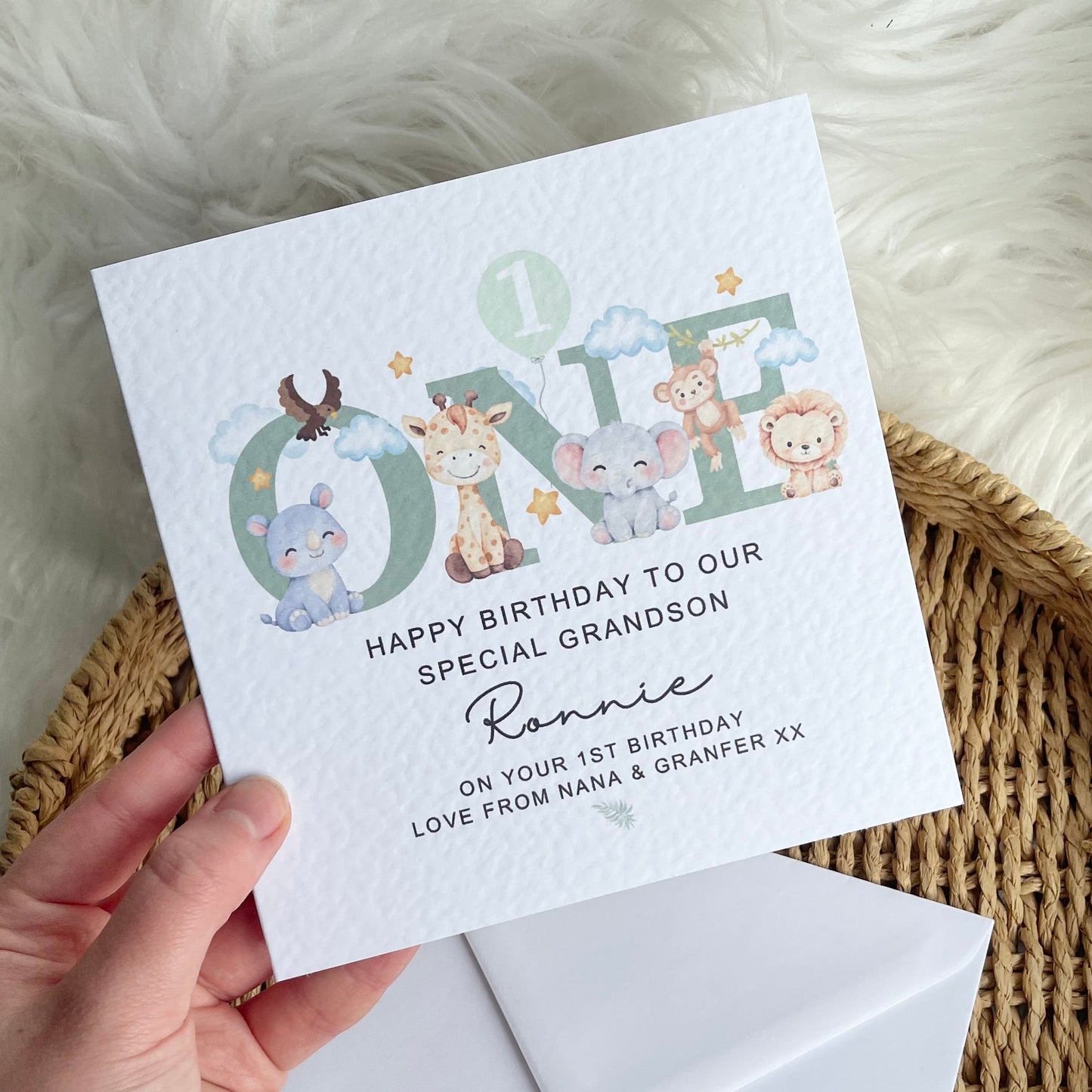Number Safari - Birthday Card