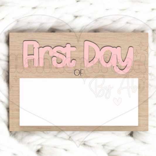First day of Plaque