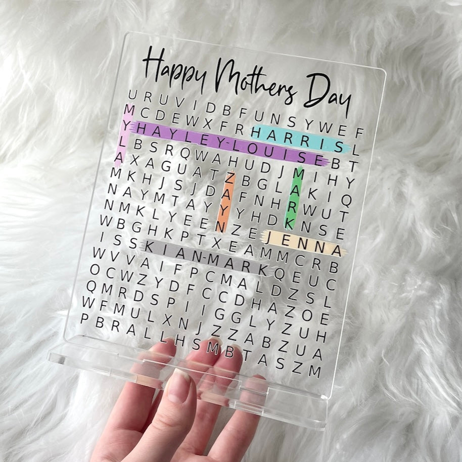 Mother’s day - Word search plaque