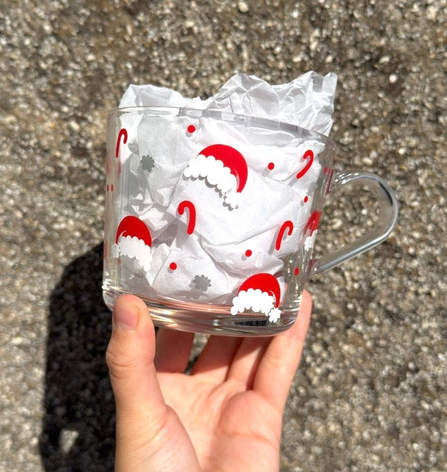 Santa Hat & candy canes - mug
