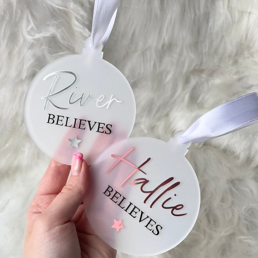 ‘Believes’ Christmas decoration