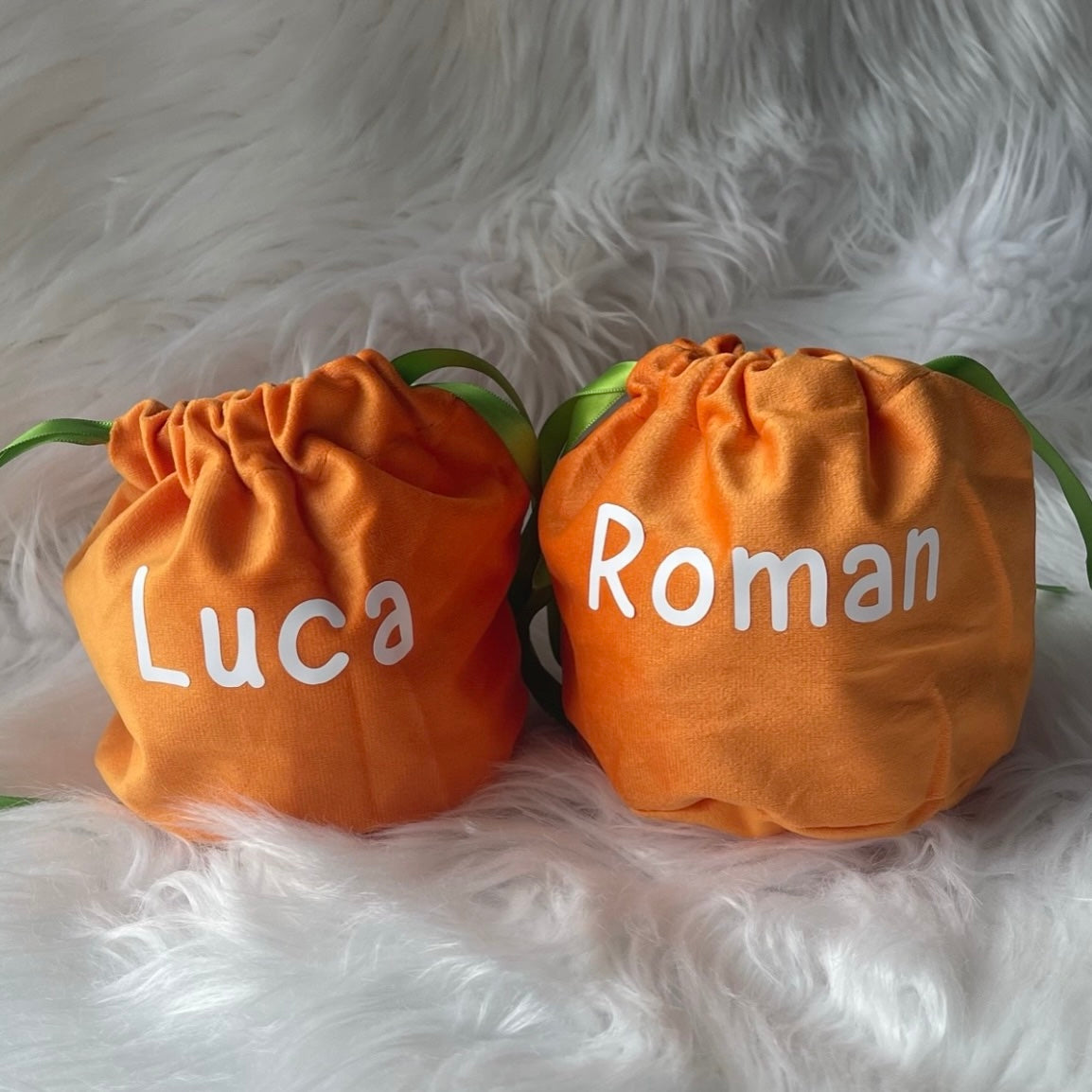 Pumpkin velvet pouch