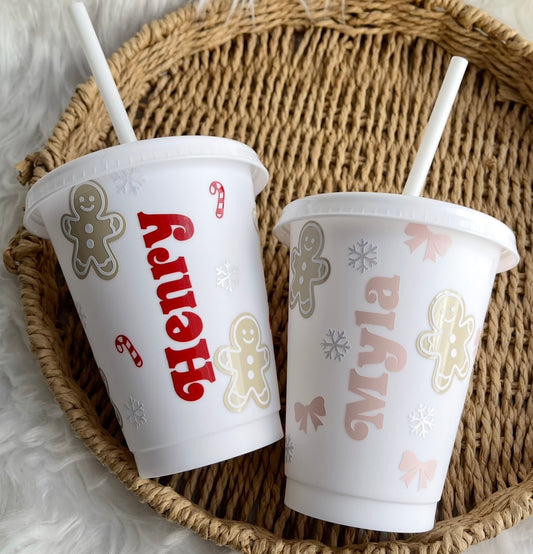 Gingerbread 16oz Cold cup (candy canes or blew)