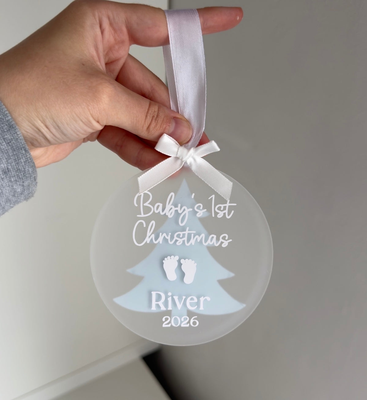 Baby’s first Christmas - Frosted Christmas tree