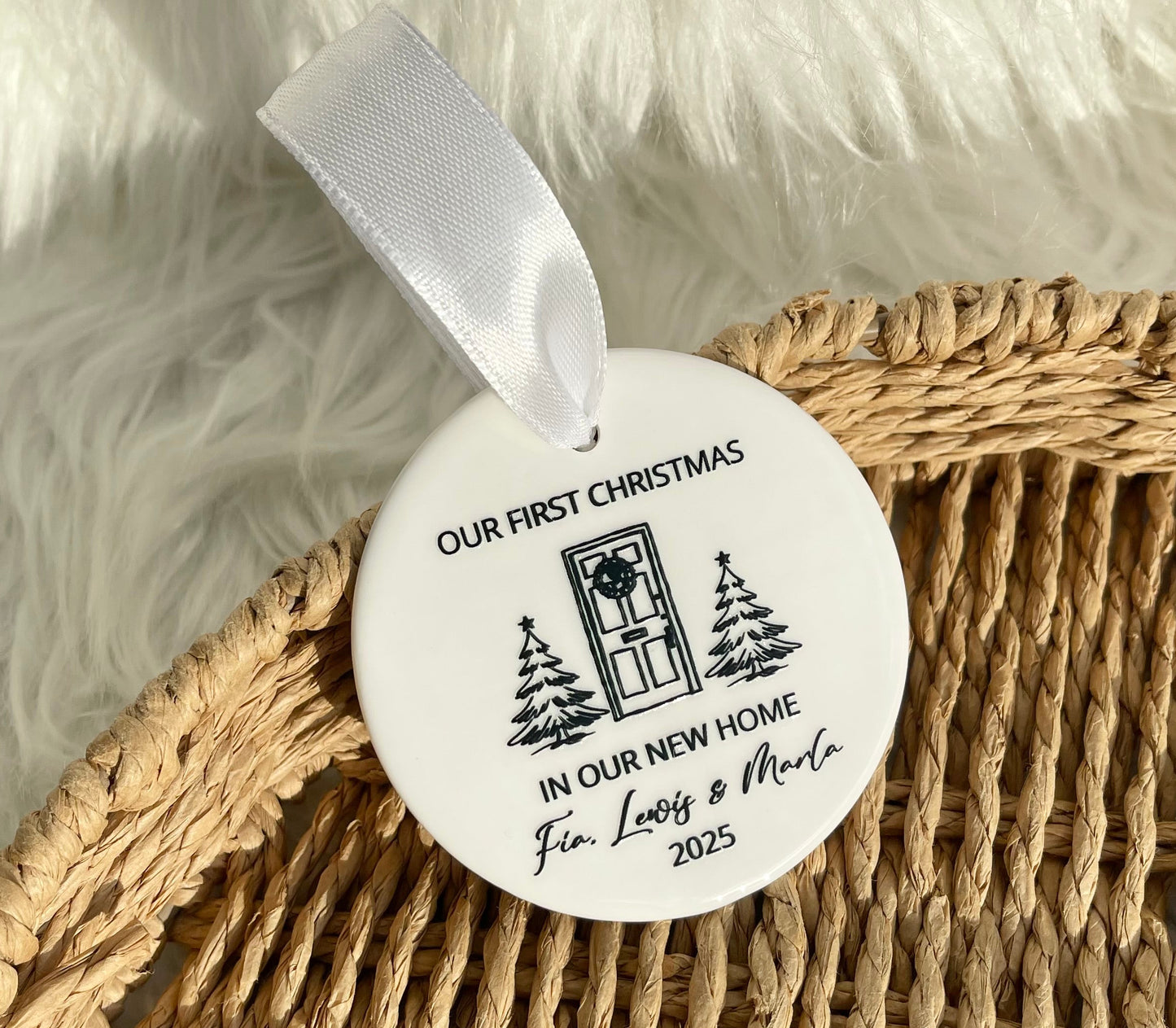 Our first Christmas in our first home ceramic tree decoration