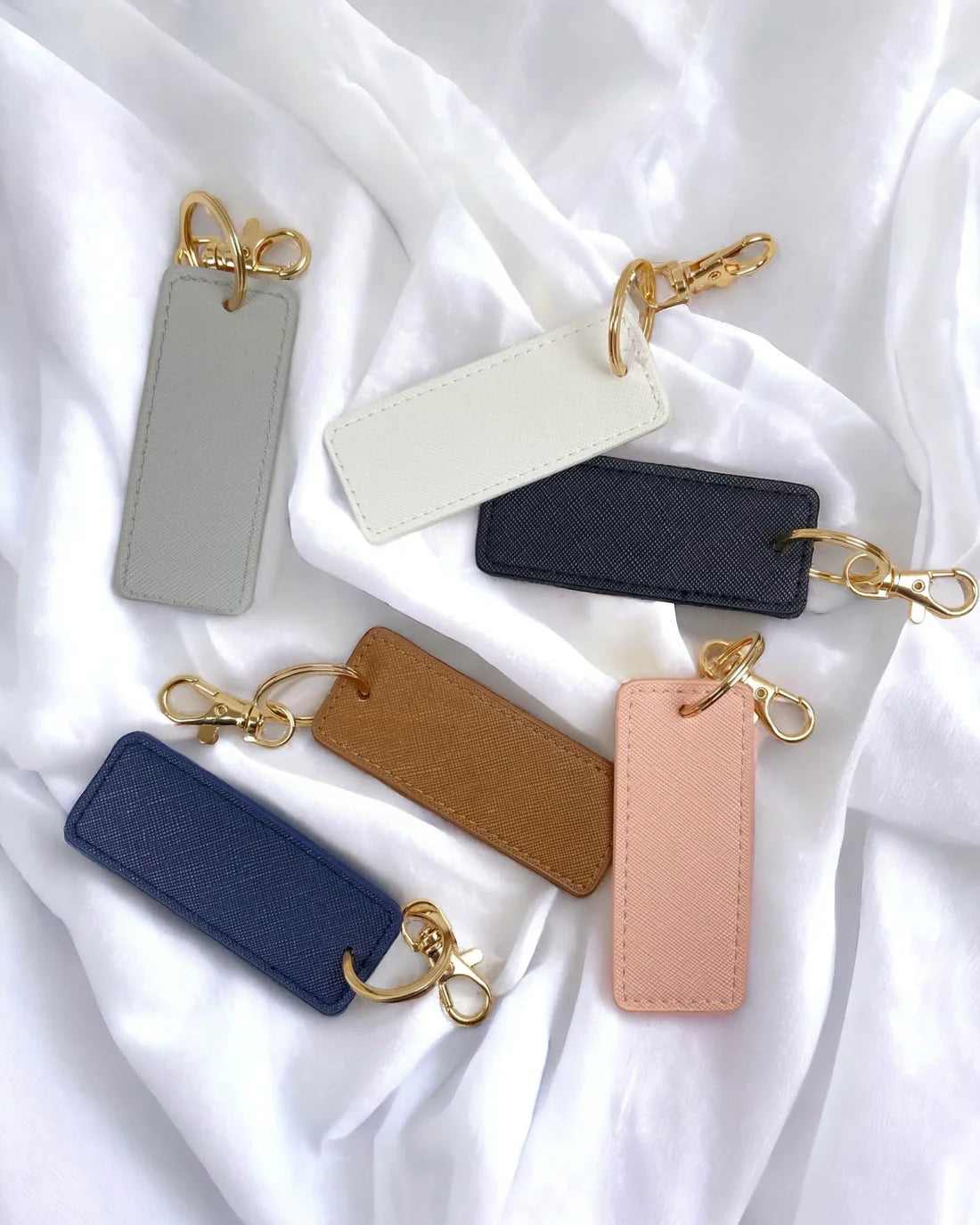 Faux leather keyrings (various shapes)