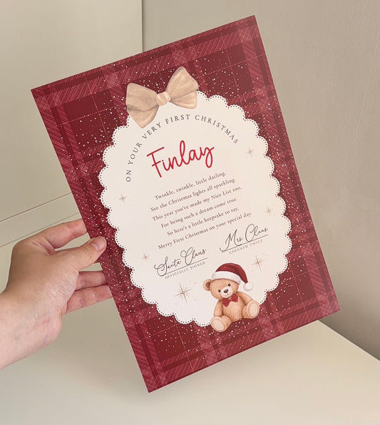On your first Christmas - Letter