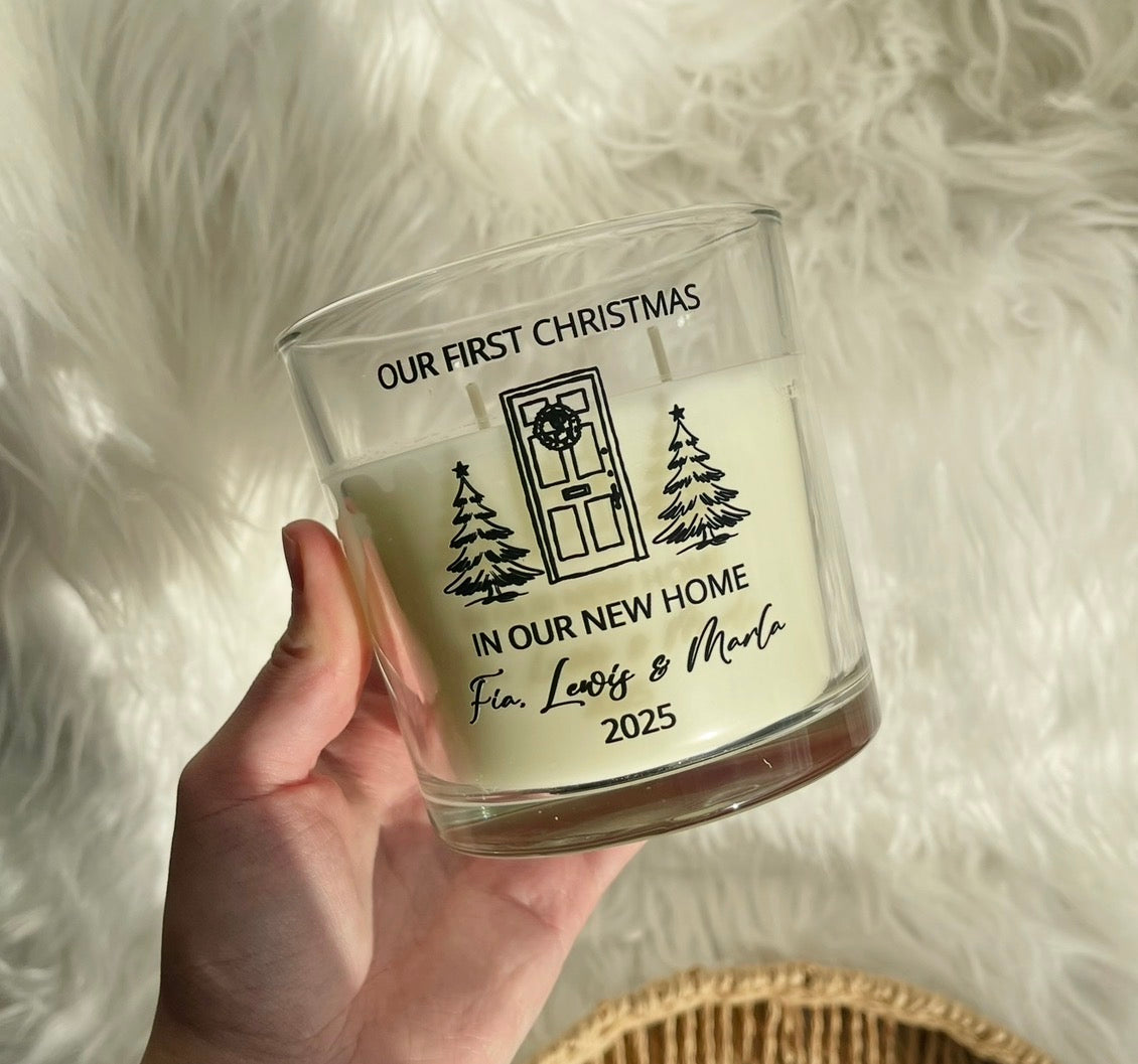First Christmas in our…. medium candle