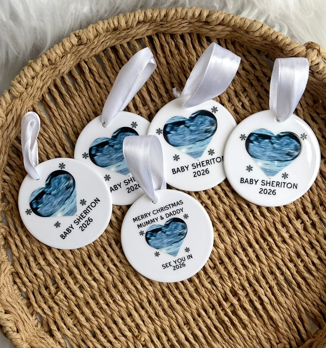 Baby scan - ceramic tree decoration